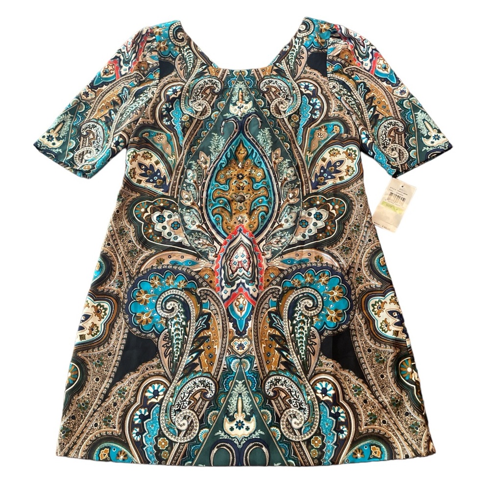 🌸NWT ECI Womens Stretch Short Sleeved Dress - size 4